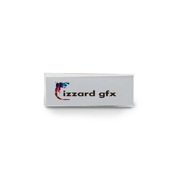 Transparent Badge, 70 x 25 mm with Needle Thumbnail