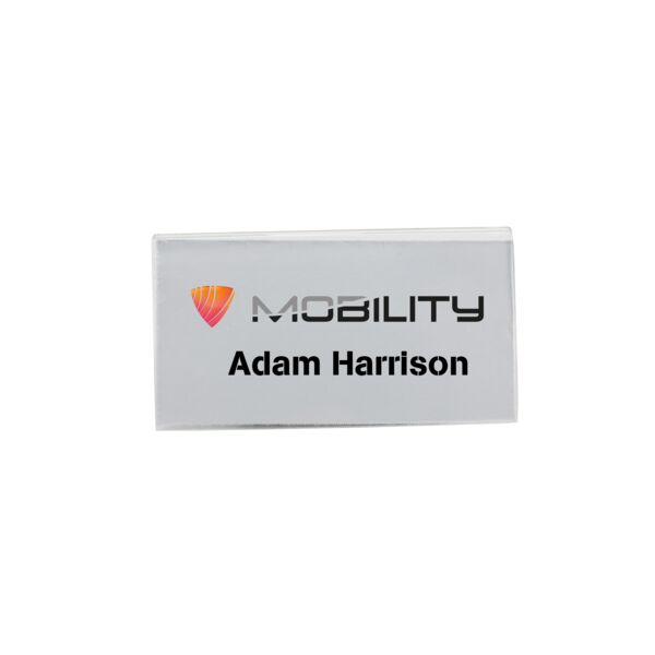 Transparent Badge, 75 x 40 mm with Magnet Thumbnail