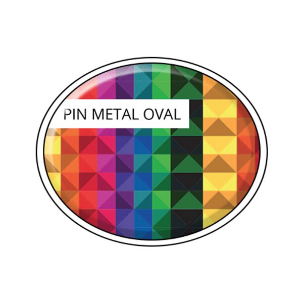 Doming in full color for Pin Metal, Oval Thumbnail