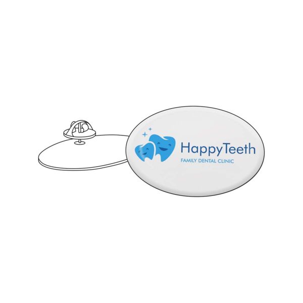 Doming in full color for Pin Slim, Oval, 50 x 29 mm Thumbnail