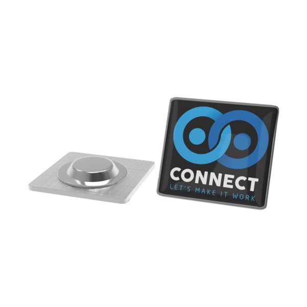 Pin Metal with magnet, Square Thumbnail