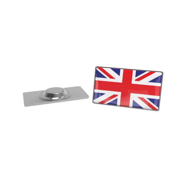 Pin Metal with magnet, Rectangular, 30 x 18 mm Thumbnail