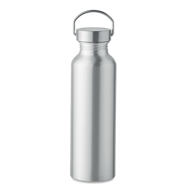 ALBO Recycled aluminium bottle with stainless steel handle lid. Thumbnail